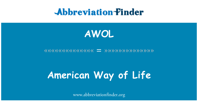 AWOL: 美國生活方式
