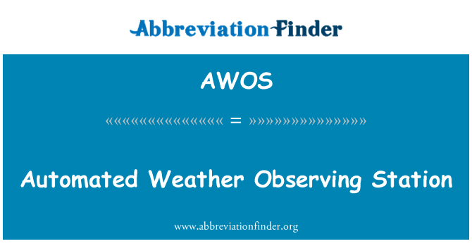 AWOS: Automatiseret vejr observere Station