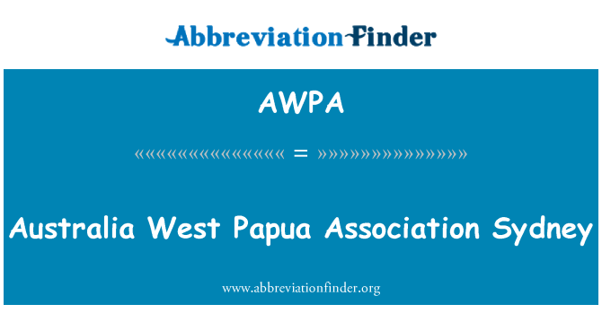 AWPA: West Papwa Ostrali asosyasyon Sydney