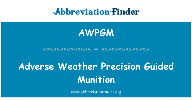 AWPGM: Cuaca Precision berpandu Munition