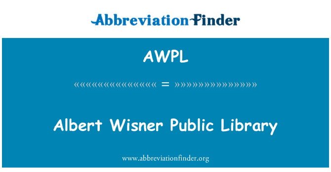AWPL: Llyfrgelloedd cyhoeddus Wisner Albert