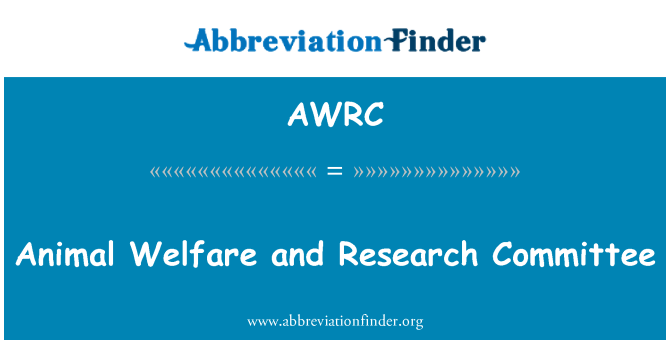 AWRC: पशु कल्याण और शोध समिति