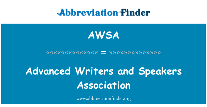 AWSA: Advanced Writers and Speakers Association