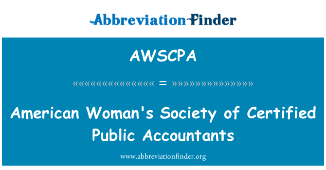 AWSCPA: Amerikanische Frau Society of Certified Public Accountants