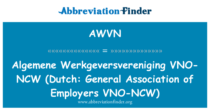 AWVN: Algemene Werkgeversvereniging, ki