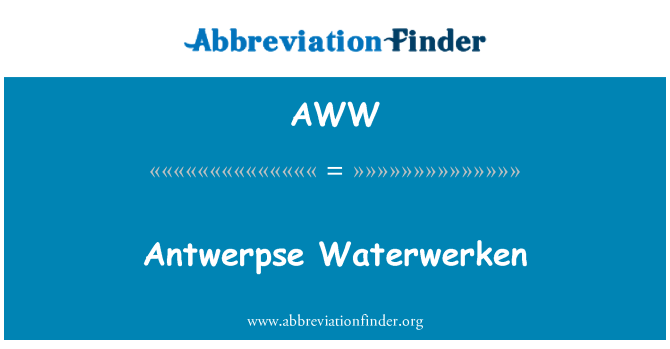 AWW: Antwerpse Waterwerken