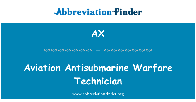 AX: Luftfart Antisubmarine Warfare tekniker