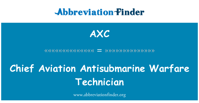 AXC: प्रमुख विमानन Antisubmarine वारफेयर तकनीशियन