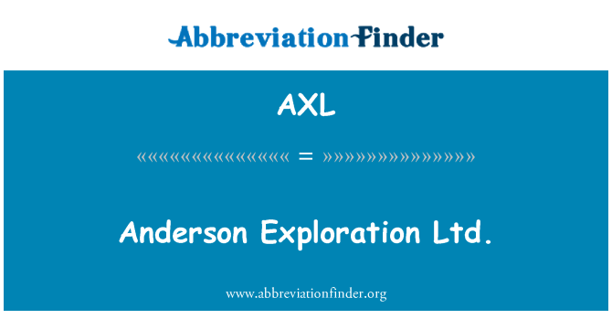 AXL: Anderson esplorazzjoni Ltd.