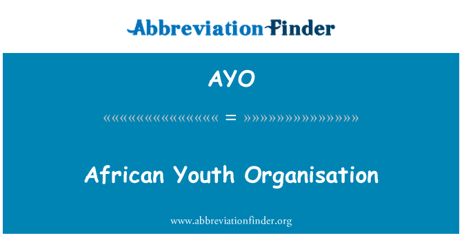AYO: अफ्रीकी युवा संगठन
