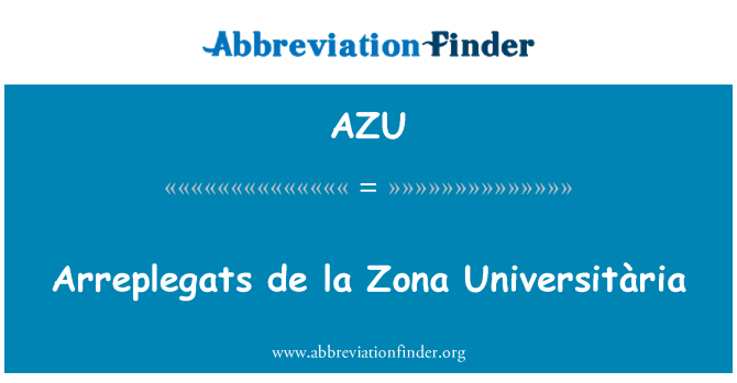 AZU: Arreplegats де ла Zona Universitària