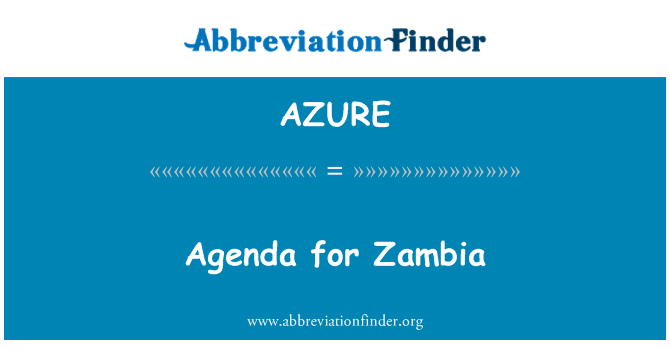 AZURE: 尚比亞的議程