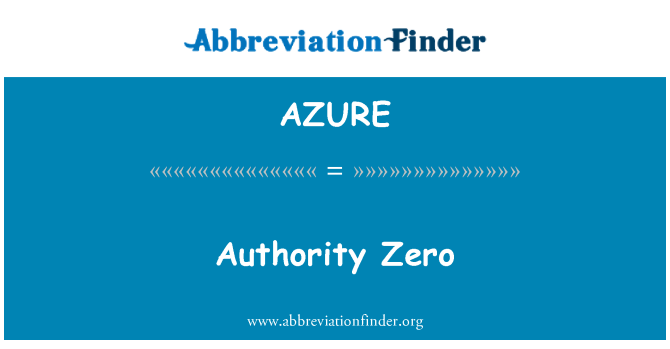 AZURE: Орган нула