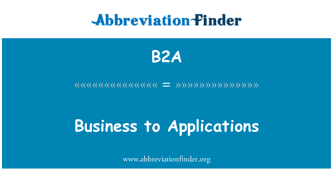 B2A: Business ansökningar