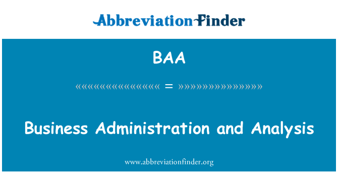 BAA: Ärijuhtimine ja analüüs
