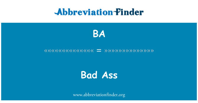 BA: Ass xấu