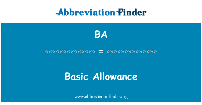 BA: Fundamentele vergoeding