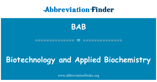 BAB: 生物技術和應用生物化學