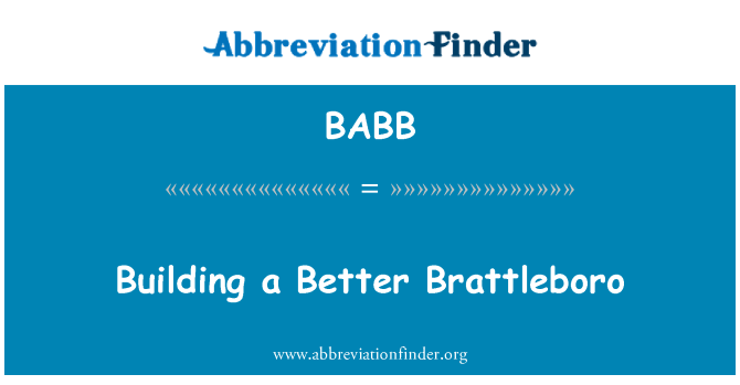 BABB: Bati yon pi bon Brattleboro