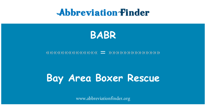 BABR: Bay Area-Boxer-Rescue