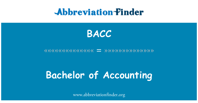 BACC: Llicenciat en Comptabilitat