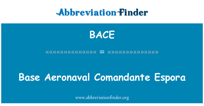 BACE: Základní Aeronaval Comandante Espora