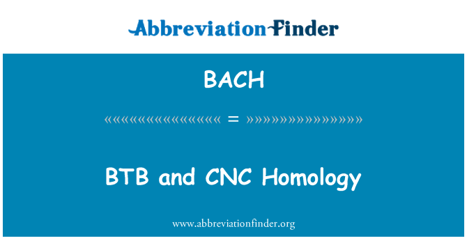 BACH: BTB dan CNC Homologi