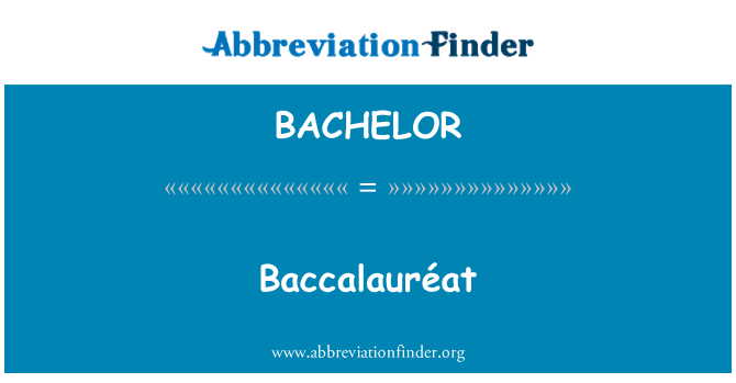 BACHELOR: Baccalauréat