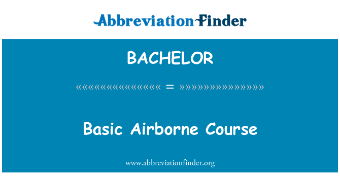 BACHELOR: 機載基礎課