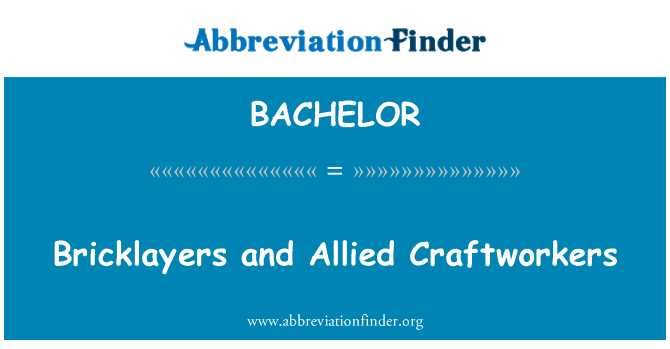 BACHELOR: Bricklayers u Craftworkers allejati
