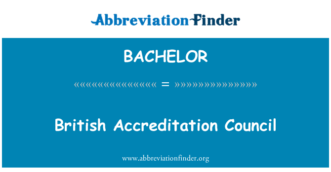 BACHELOR: Britanski akreditacijski svet
