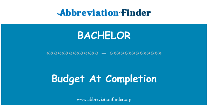 BACHELOR: Anggaran pada penyelesaian
