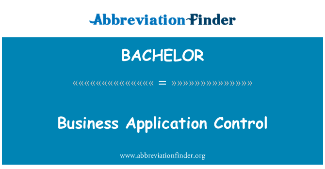 BACHELOR: Bisnis aplikasi kontrol