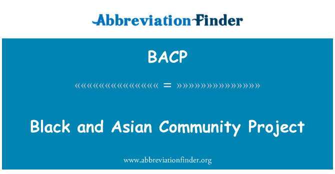 BACP: Proyek komunitas yang hitam dan Asia
