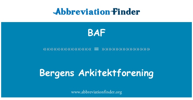 BAF: Bergeni Stiftstidende Arkitektforening