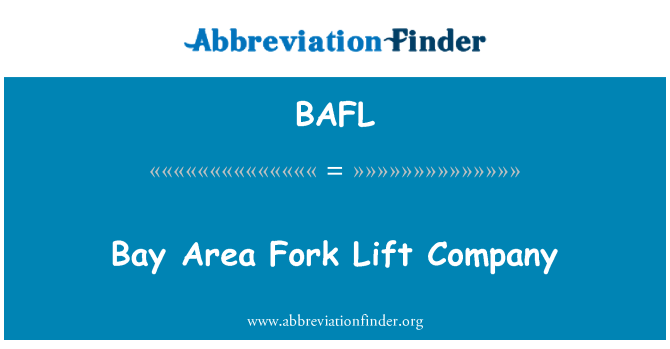 BAFL: Kompania Zatoki obszar Fork Lift