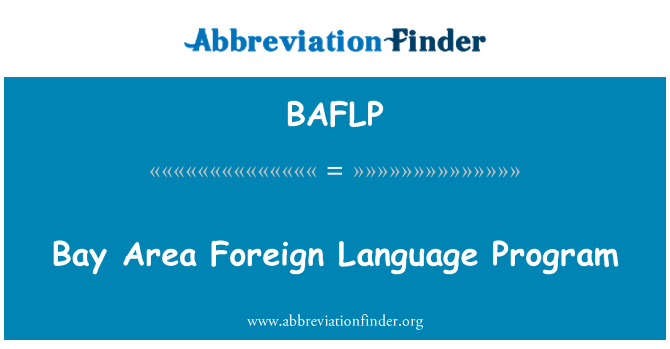 BAFLP: Bay Area idegen nyelvi Program