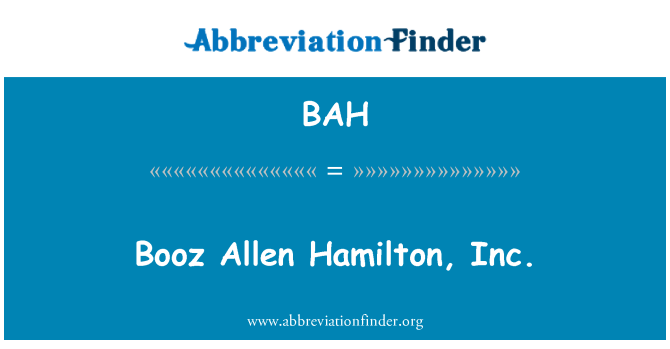 BAH: Booz Allen Hamilton, Inc.