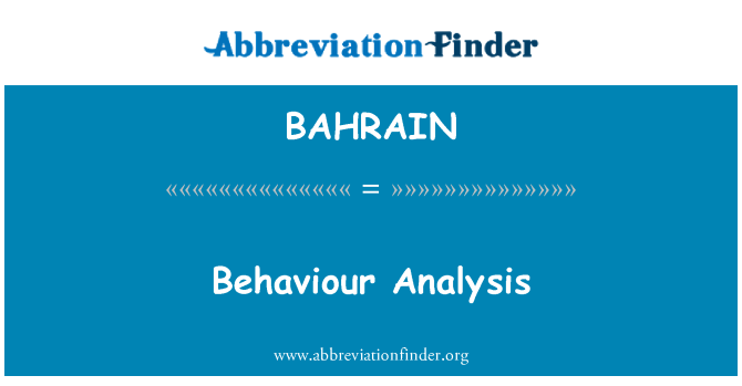 BAHRAIN: Comportement analiz