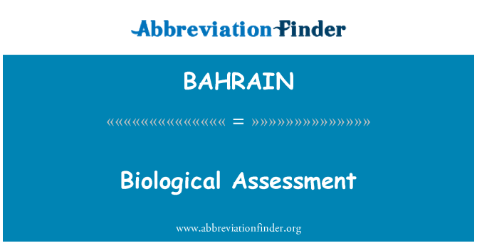 BAHRAIN: Stima bijoloġiċi