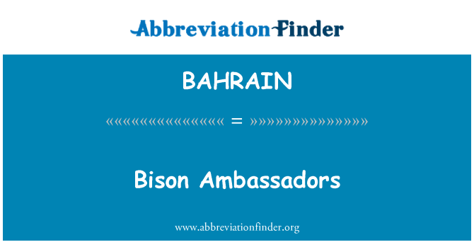 BAHRAIN: Anbasadè bizon