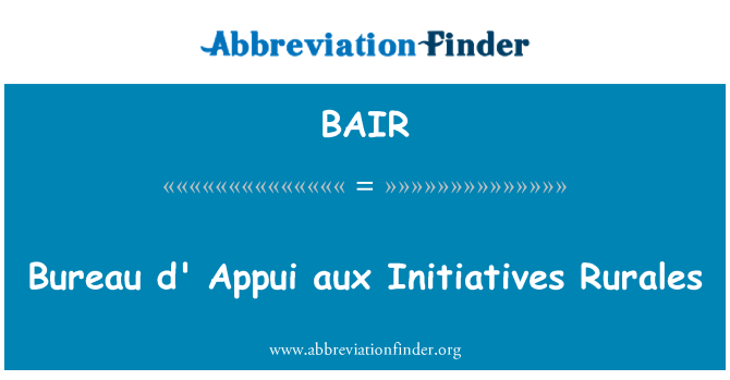 BAIR: Biwo d' Appui aux inisyativ Rurales