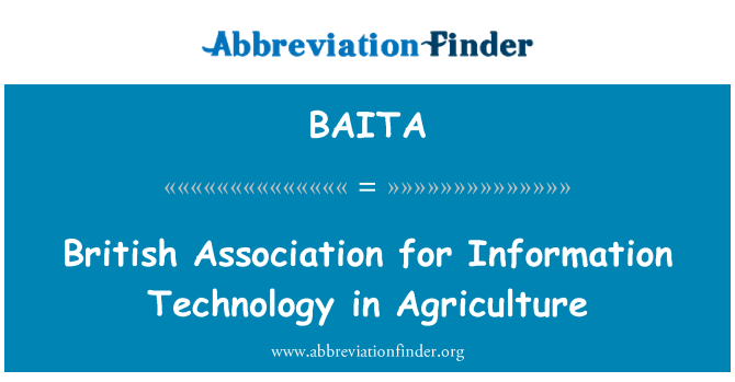 BAITA: Associação Britânica de tecnologia da informação na agricultura