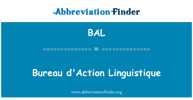 BAL: Predsedstvo d'akciji Linguistique