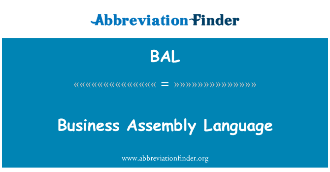 BAL: שפת עסקים