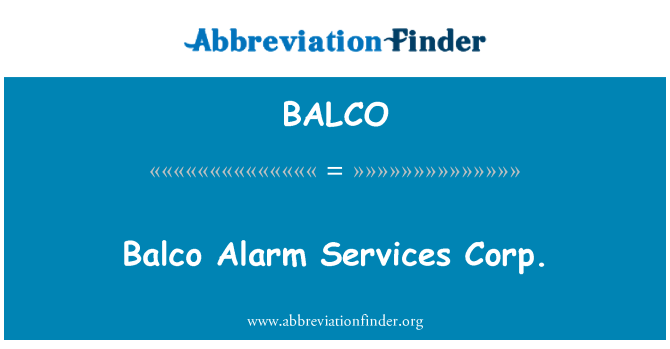 BALCO: Balco budík služby Corp.