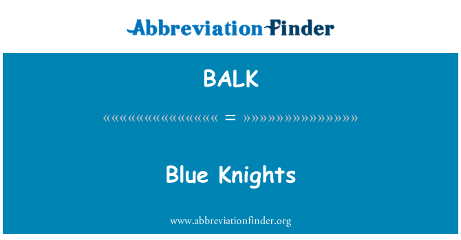 BALK: Chevaliers bleus