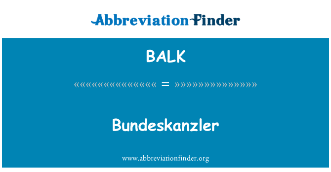 BALK: Bundeskanzler