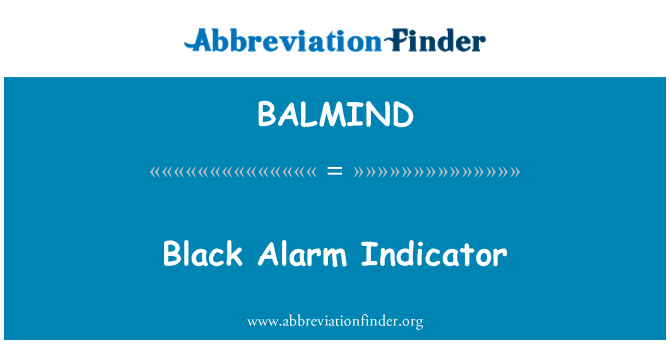BALMIND: Indikatur iswed ta ' l-allarm