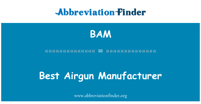 BAM: Tốt nhất Airgun nhà sản xuất